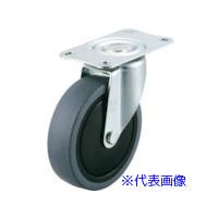 ■ユーエイ プレート式 自在 キャスター エラストマー 車輪径100mm  SILENTタイプ SFHG型 取付寸法82×40 SFHG100SEL(8093601) | ファーストヤフー店