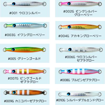 ウロコジグ チビウロコ 60g グリーンゴールド、アカキングローベリー