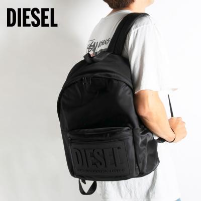 【美品】DIESEL デイパック ナイロン レザー ブラック 男女兼用 DIESEL リュックサック、デイパック｜バッグ｜ファッション