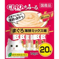 いなば  チャオ ちゅ〜る まぐろ 海鮮ミックス味 14g×20本 猫用 おやつ ちゅーる 液状 2個までメール便OK ご家族様16個まで [M便 1/2] | ペットガーデン紀三井寺 ヤフー店