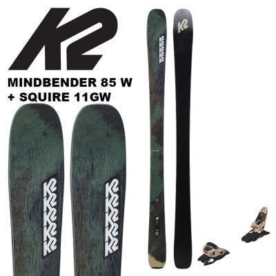 K2 ケーツー スキー板 MINDBENDER 85 W + SQUIRE 11GW BLACK/TAN