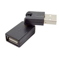 USB延長コネクタ 180度回転式 SSA エスエスエー USB2.0データ転送/通電 USB-A(メス)-USB-A(オス) ブラック SUAF-UAMK ◆メ | 風見鶏