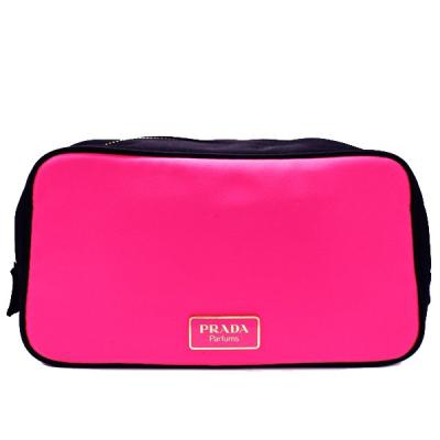 PRADA ノベルティ ナイロン ピンク ポーチ ボックス型 pr1 PRADA（プラダ） ポーチ コスメポーチ ノベルティ 化粧ポーチ