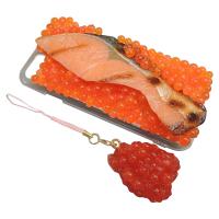 日本職人が作る  食品サンプル iPhone7ケース/アイフォンケース　鮭いくら　ストラップ付き　IP-716 | フラジャイル ヤフー店