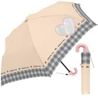 クラックス CHECK FOR ME 子供折傘 50cm 折りたたみ傘 (グレー×ベージュ) | FREE-Store