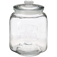 リビング ガラス瓶 キャニスター ガラス クッキージャー Lサイズ 目安容量約 7.0L 径21×高さ30cm クリア アーモンド | FREE-Store