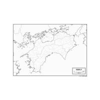 中国 四国地方の白地図 Jppa1 白地図専門店 通販 Yahoo ショッピング