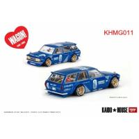 予約 KHMG011 TSM MINI-GT 1/64 日産 ダットサン KAIDO 510 ワゴン ブルー KAIDO HOUSE(右ハンドル)