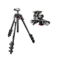 三脚 Manfrotto 190プロカーボン4段三脚+XPROギア付き雲台キット ブラック JP-MK190C4-3WG | DIYインテリアの店friendlymoon