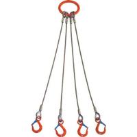 ワイヤーロープスリング １．６ｔ用×２ｍ 吊り具・クレーン用品 大洋 ４本吊 ワイヤスリング 4WRS1.6TX2 | DIYインテリアの店friendlymoon