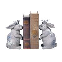 本立て ブックスタンド アンティーク調 モダン ウサギ 置き物 インテリア 雑貨 レトロ おしゃれ かわいい 卓上 整理 ブックエンド うさぎ