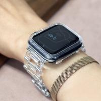 時計バンド アップルウォッチ 腕時計 保護ケース付きクリアチェーンバンド for Apple Watch 44mm クリア WP23103AW | 通販奉行