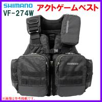 シマノ 　アクトゲームベスト 　VF-274W 　ブラック 　XL　（ 2023年 3月新製品 )　奥1 | 釣具・フーガショップ1