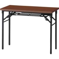 ＴＲＵＳＣＯ　折りたたみ会議テーブル　１２００Ｘ４５０ＸＨ７００　棚板なし　ウォールナット　　TST-1245-WN　255-5358 | Fukudakk.Net