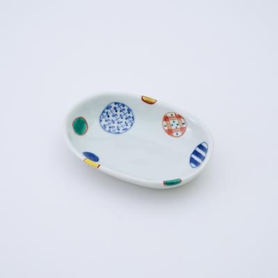 福珠窯　染錦丸紋　4枚セット 福珠窯 染錦丸紋 4枚セット