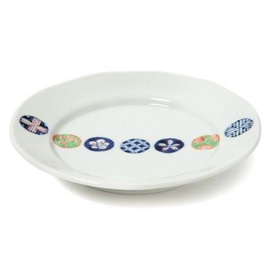 有田焼　福珠窯　染錦丸紋　小判皿　中サイズ　5枚組 有田焼 福珠窯 染錦丸紋 小判皿 中サイズ 5枚組 有田焼