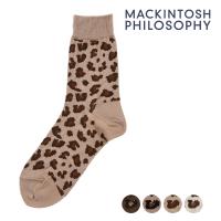 福助 公式 靴下 クルー丈 レディース MACKINTOSH PHILOSOPHY レオパード柄 3207V609 婦人 女性 フクスケ fukuske | 福助公式オンラインストア