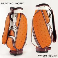 ハンティングワールド HW-004 キャディバッグ オレンジ 9型  4.1kg HUNTING WORLD | フルショット Yahoo!店