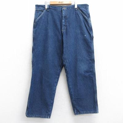Wrangler HERO ブラックデニムペインターパンツ　極太　W36 L30 Wrangler HERO ブラックデニムペインターパンツ 極太 W36 L30