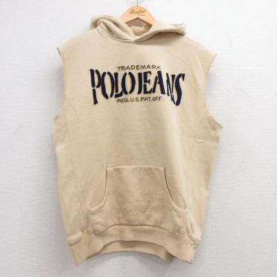 Polo Ralph Lauren ベージュ パーカー ポロ ロングスリーブ ロゴ フーディー パーカー ライトベージュ