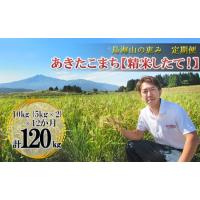 ふるさと納税 【定期便】10kg（5kg×2袋）×12ヶ月 鳥海山の恵み 農家直送！ あきたこまち［精米 したて！］ 秋田県にかほ市 | ふるなび(ふるさと納税)