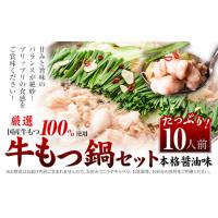 ふるさと納税 もつ鍋 福岡 もつ鍋 鍋 国産牛小腸100％使用 牛もつ鍋セット 10人前（2人前×5セット） 本格醤油味《30日以内に出荷予定(土日.. 福岡県鞍手町 | ふるなび(ふるさと納税)
