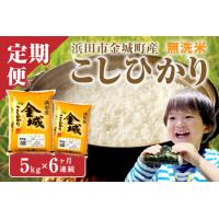 ふるさと納税 【定期便】【令和5年産】無洗米 浜田市金城町産こしひかり 5kg×6回コース 米 白米 精米 新生活応援 お取り寄せ 新生活 応援 .. 島根県浜田市 | ふるなび(ふるさと納税)