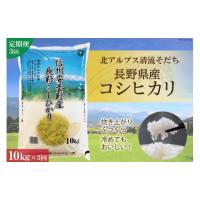 ふるさと納税 長野県 池田町 【3回定期便】長野県産コシヒカリ 計30kg（10kg×3回） ／ 大北農業協同組合 ／ 長野県 池田町 | ふるさとチョイス