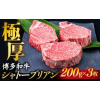 ふるさと納税 牛肉 ヒレ 福岡県 糸島市  極厚シャトーブリアン 約200g×3枚 博多和牛 A4ランク 和牛 ヒレ《糸島》 糸島ミートデリ工房 ACA172 ランキング 上位… | ふるさとチョイス