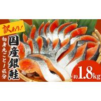 ふるさと納税 宮城県 石巻市 鮭 ＜訳あり＞ 国産 銀鮭切身 1.8kg（1匹分）冷凍 サーモン 塩鮭 しゃけ シャケ 焼き魚 国産 宮城県産 不揃い ご家庭用 | ふるさとチョイス