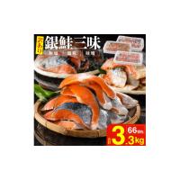 ふるさと納税 魚貝類 鮭 新潟県 燕市  訳あり 銀鮭切身三昧セット (打ち身、色飛び、カマ入) 約1.1kg × 3種類 FC017090 | ふるさとチョイス