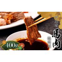 ふるさと納税 馬肉 青森県 中泊町 焼肉用 約400g （タレ付き）中泊町産 