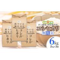 ふるさと納税 山形県 鶴岡市 【令和6年産先行予約】 井上農場の特別栽培米 コシヒカリ 無洗米 6kg（2kg×3袋）　K-634 | ふるさとチョイス