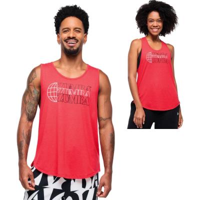 Zumba - 赤と黒のズンバウェア　ZUMBAタンクトップ Ｚumba ZUMBA ズンバ 正規品 タンクトップ レッド ブラック