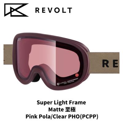25/26’ REVOLT WHT PINK POLA/CLEAR PHO REVOLT リボルト ゴーグル Super Light Frame Matte 至極 Pink Pola