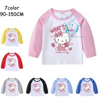 複数注文送料お得!◆ ハローキティ 子供服 薄手 春秋冬 Tシャツ 綿 部屋着  男の子 女の子  柔らかい 七分袖 韓国風  洗い易い 汚れにくい | 未来デパート