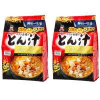 とん汁 ２０食 ×2袋 神州一味噌 豚汁  即席 インスタント 生みそ ぶたじる トン汁 簡単 本格 みそ汁 差し入れ お返し 夜食 | HKライン