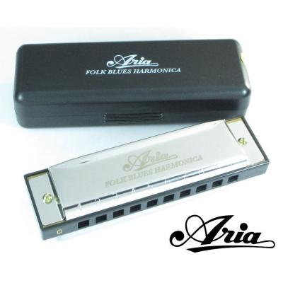 アリア・ フォーク・ブルース・ハーモニカ A～G調　7本 ARIA（楽器） アリア 10ホールズハーモニカ ブルースハープ 12