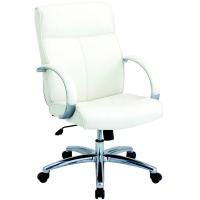 ナカバヤシ エグゼクティブチェア オフィスチェア 本革張り椅子 ホワイト RZE-A210W | 雑貨屋ゼネラルストア