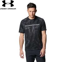 ◆◆送料無料 メール便発送 ＜アンダーアーマー＞ UNDER ARMOUR UAテック ABCカモ ショートスリーブTシャツ(トレーニング/MEN) 1361698 (BLK/WHT(001)) | ガイナバザール