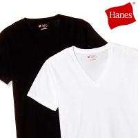 送料無料 メール便発送 即納可★【Hanes】ヘインズ 2枚組 ジャパンフィット Vネック 無地Tシャツ 2P JAPAN FIT V NECK H5325 998 | ガイナバザール