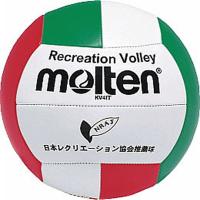 ◆◆ ＜モルテン＞ MOLTEN レクリエーションバレーボール KV4IT (白×赤×緑) (バレーボール) | ガイナバザール