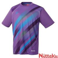 ◆◆送料無料 メール便発送 ＜ニッタク＞ Nittaku フリートTシャツ NX2012 (50)パープル 卓球 | ガイナバザール