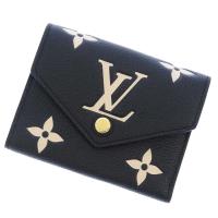 ルイヴィトン 財布 モノグラム・アンプラント ポルトフォイユ・ヴィクトリーヌ M80968 LOUIS VUITTON 黒 ベージュ | GALLERY-RARE