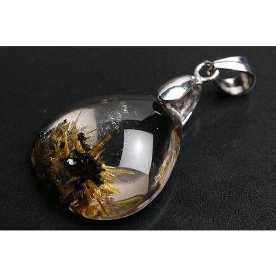 【極上品】ゴールドルチル　ペンダントトップ　S925 太陽放射ルチル 驚愕】スゴい太陽放射ルチルクォーツがやってきた！ | premium stone