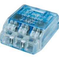 ニチフ クイックロック 差込形電線コネクタ 極数３ 青透明 ５０個入 QLX 3 1箱 | ものづくりのがんばり屋ヤフー店