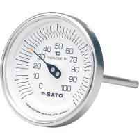佐藤　バイメタル温度計ＢＭ−Ｔ型　測定温度範囲−３０〜５０℃　感温部長さ１００ｍｍ BM-T-90S-1 1個 | ものづくりのがんばり屋ヤフー店