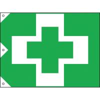 緑十字 安全衛生旗 １３００×１９５０ｍｍ 布製 250010 1枚 | ものづくりのがんばり屋ヤフー店