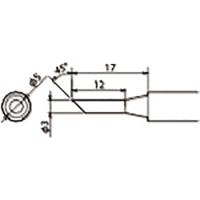 ■太洋電機産業（株） グット 替こて先３Ｃ型ＰＸ６・７／ＲＸ７／ＣＸＲ用 PX60RT3C 1個【828-3485】 | ものづくりのがんばり屋ヤフー店