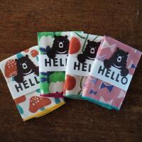 ハンカチ タオルハンカチ ハンドタオル ガーゼ 日本製 HELLO BEAR プレゼント プチギフト クリックポスト同梱可能 | GreenDale 雑貨店
